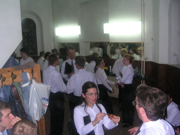 BACK STAGE, AFTER THE CONCERT